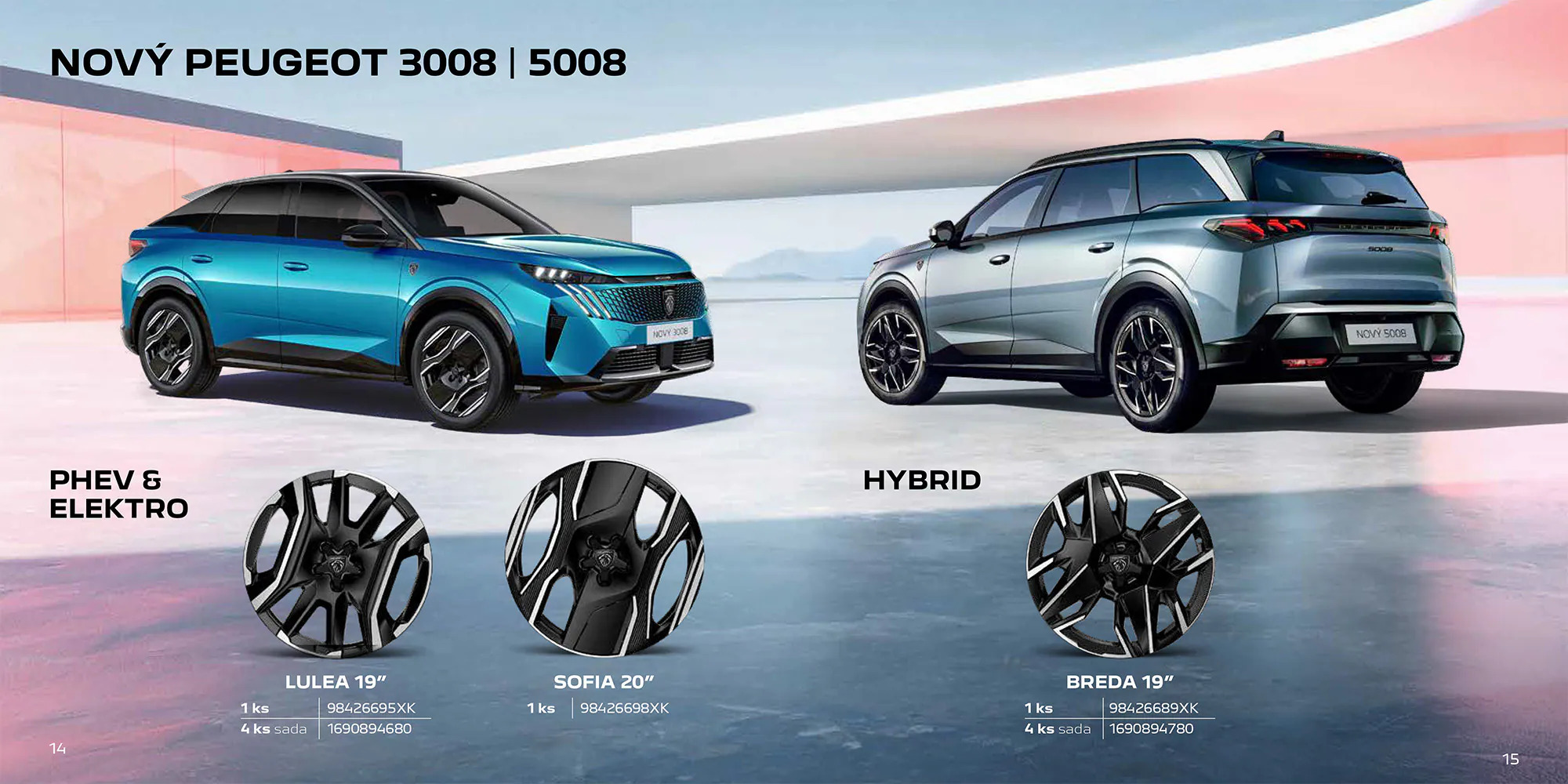 Hliníková kola Peugeot 3008 a 5008